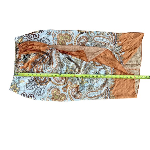 H&M Skirt Wrap Size 6 Calf Length Midi‎ Airy Paisley Pattern - Picture 11 of 13